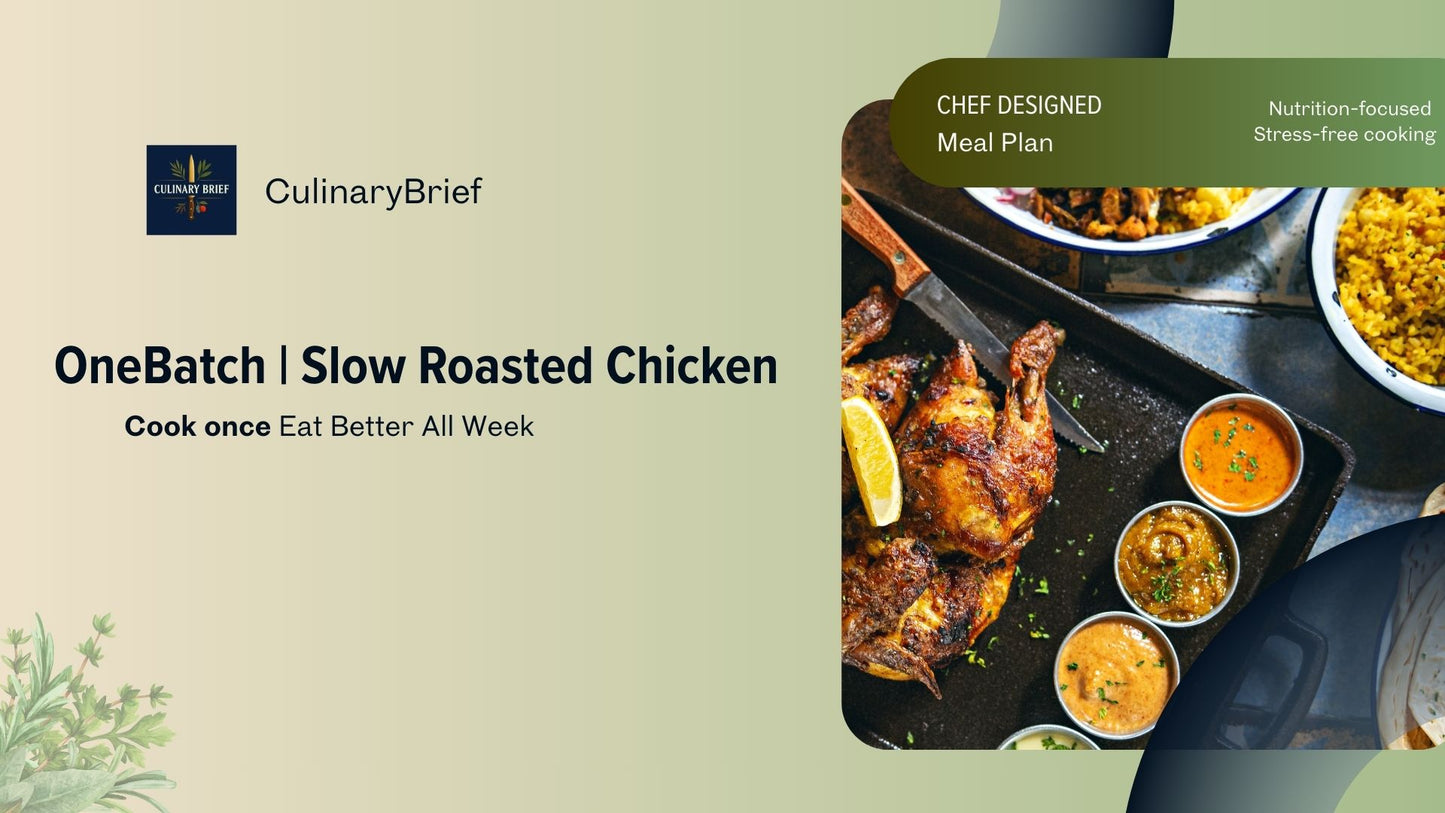 OneBatch Chicken high-protein meal prep system – base + 5 remix meals